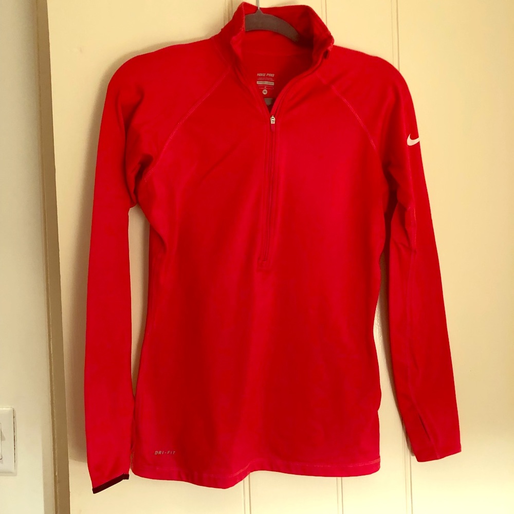 Nike Pro Half-Zip, Pink, size MEDIUM